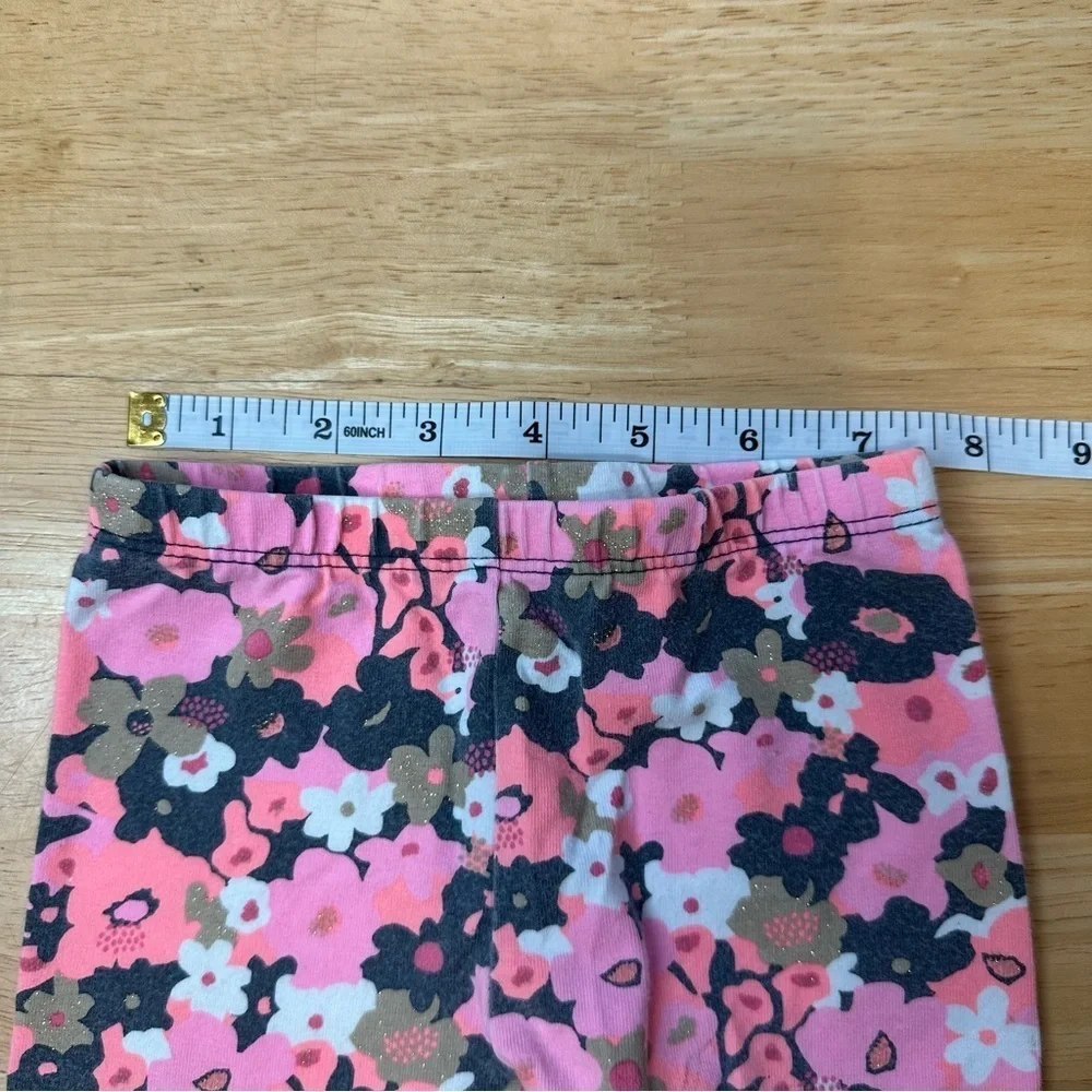 Oshkosh B'gosh Pink Floral Girls Stretch Pants Sz 9M Spring Summer